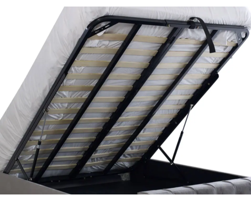 Seline Wingback Fabric Ottoman Storage Bed Frame in Various Colours