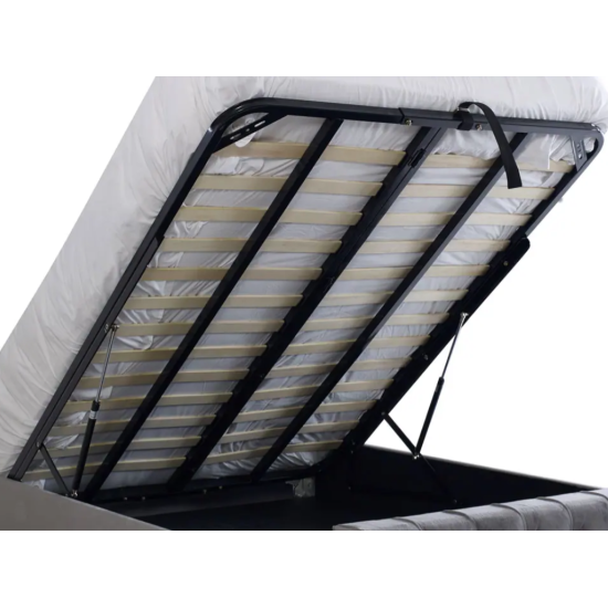 Siena Wingback Fabric Ottoman Storage Bed Frame in Various Colours