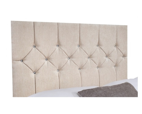 Belle Crystal Hand Tufted Fabric Headboard