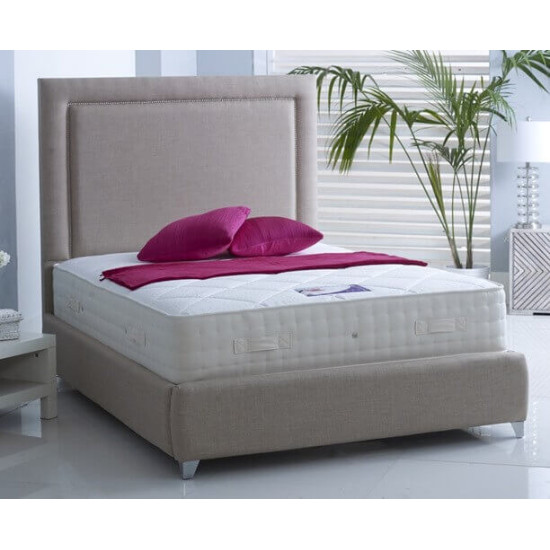 Cotswold Handmade Bed Frame with Chrome Studded Headboard 