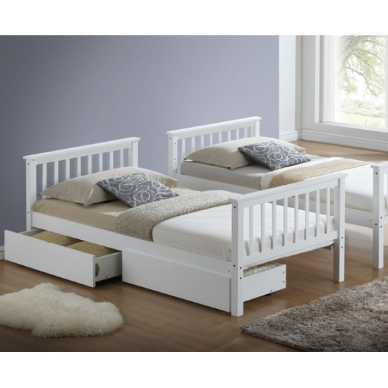 Calder White Finished Hardwood Bunk Bed