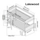 Lakewood Kids White Wooden Bunk Bed