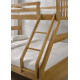 Oak Finished Hardwood Triple Sleeper Bunk