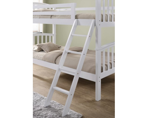 Barbican White Hardwood Finished Single Bunk Bed
