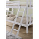 Barbican White Hardwood Finished Single Bunk Bed