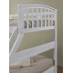 White Finished Hardwood Triple Sleeper Bunk