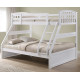 White Finished Hardwood Triple Sleeper Bunk