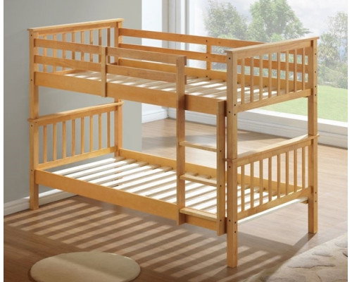 Calder Beech Finished Hardwood Bunk Bed