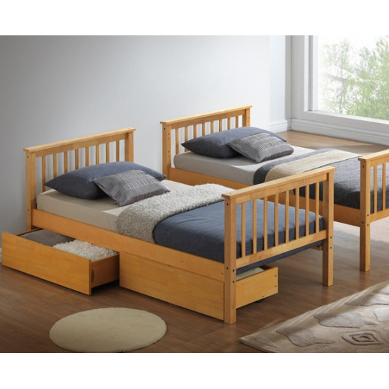Calder Beech Finished Hardwood Bunk Bed