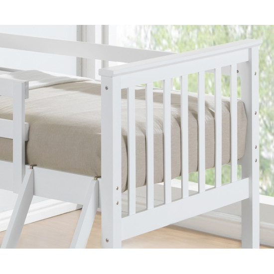 Maxi White Finished Hardwood Triple Sleeper Bunk Bed