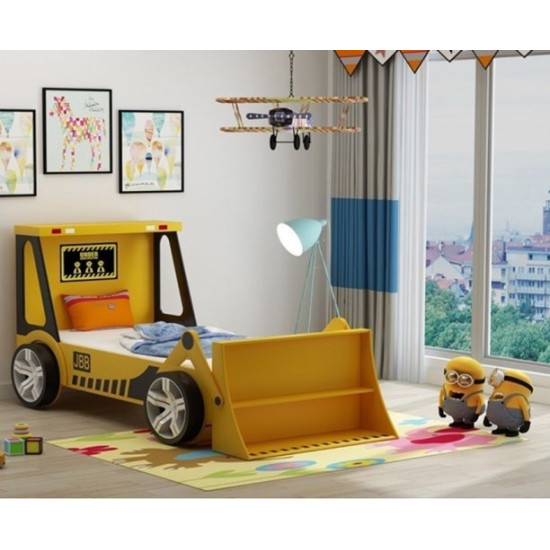 Kids JBB Yellow Novelty Tractor Digger Bed