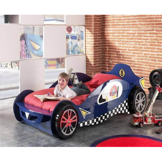 Kids Blue Mclaren Single Racing Car Bed