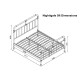 Nightingale Industrial White Scaffold Metal Bed Frame