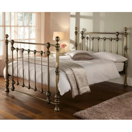Cairncry Antique Brass Effect Metal Bed Frame