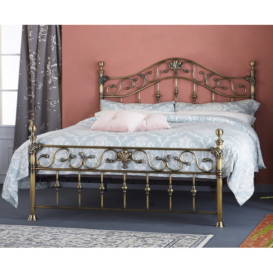 Elizabeth Ornate Antique Brass Effect Bed Frame