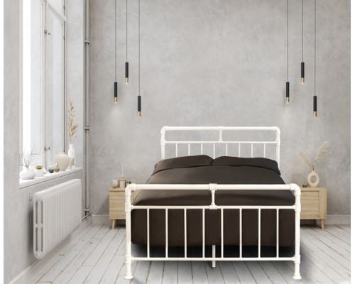 Nightingale Industrial White Scaffold Metal Bed Frame
