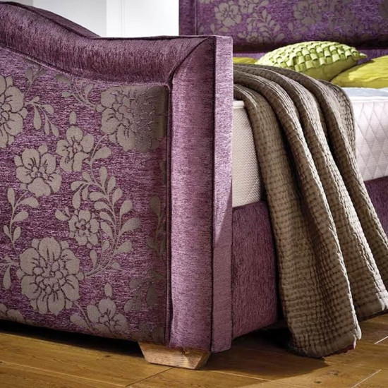 Sovereign Purple Floral Fabric Bespoke Bed Frame