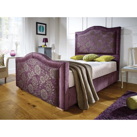 Sovereign Purple Floral Fabric Bespoke Bed Frame