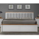 Kensington White Finished  Hardwood Ottoman Storage Bed Frame