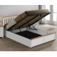Kensington White Finished  Hardwood Ottoman Storage Bed Frame