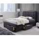 Zara Dark Grey Fabric 4 Drawer Modern Storage Bed Frame