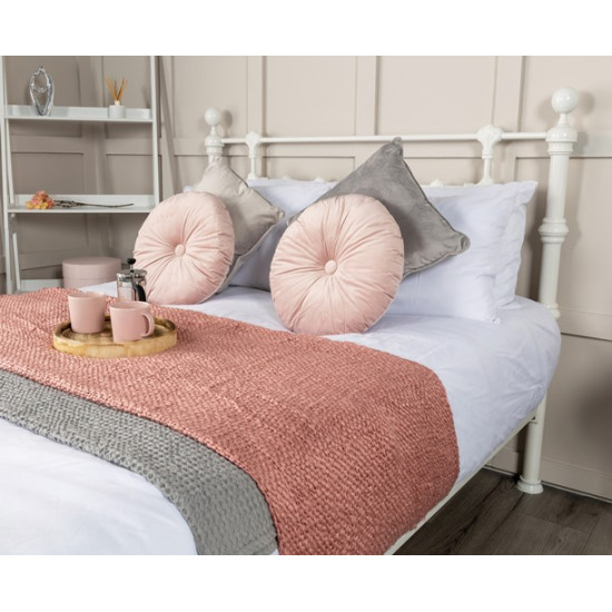 Victoria Traditional Ornate Gloss White Bed Frame