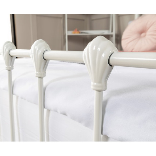 Victoria Traditional Ornate Gloss White Bed Frame