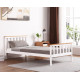 Naples White Wooden Shaker Bed Frame with Beech Tops
