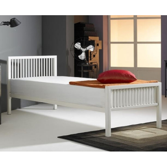 Boston/ Rodger White Finished Modern Metal Bedstead